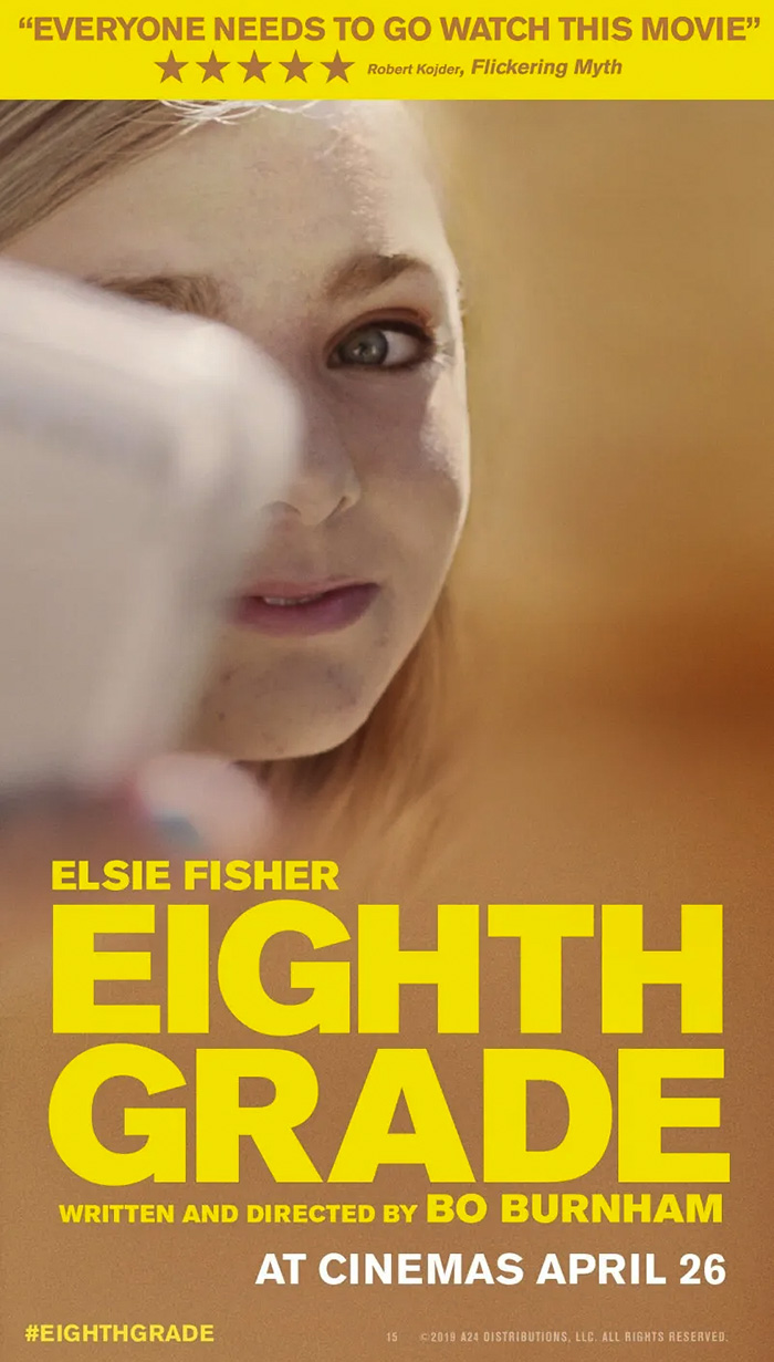 Movie poster for “ Eighth Grade”