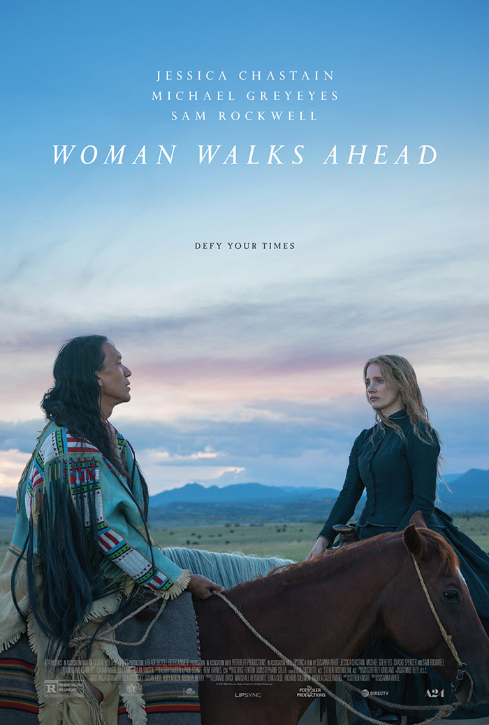 Movie poster for “ Woman Walks Ahead”