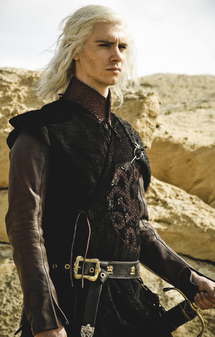 Viserys Targaryen looking into the distance