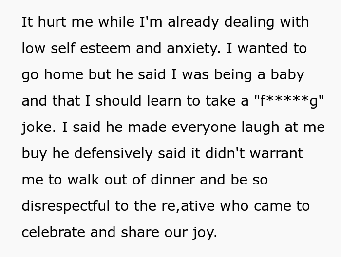 Husband Crushes Wife's Self-Esteem During Celebratory Dinner, Is Mad After She Up And Leaves