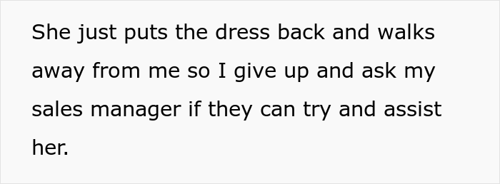 Size 30 Bride Demands To Try On A Size 14 Wedding Dress, Saleswoman Asks If She Was A Jerk To Give Her A Reality Check Size 30 Bride Demands To Try On A Size 14 Wedding Dress, Saleswoman Asks If She Was A Jerk To Give Her A Reality Check