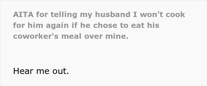 Wife Is Baffled When Husband Chooses To Eat Female Coworker's Food Instead Of The Dinner She's Made Wife Is Baffled When Husband Chooses To Eat Female Coworker's Food Instead Of The Dinner She's Made