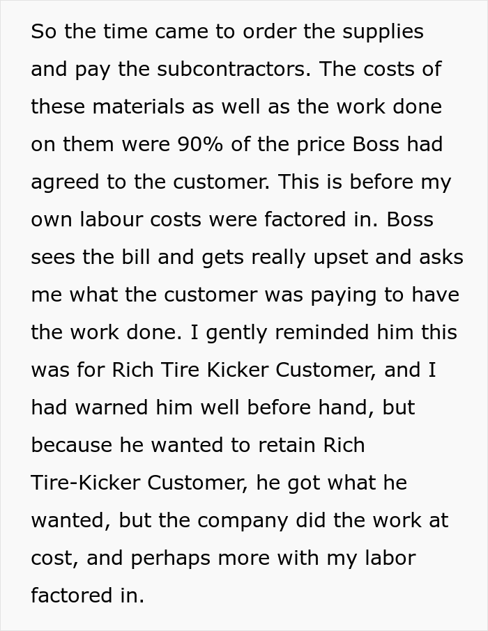 Boss Ignores Employee&rsquo;s Warning To Not Bring Down Prices For Wealthy Client, Realizes He Made A Mistake When It&rsquo;s Too Late