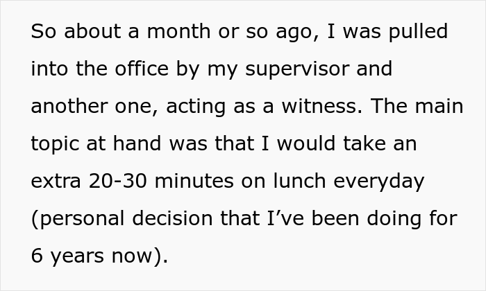 Boss Doesn’t Know This Guy Takes Longer Lunches Just To Cut Overtime, Tells Him To Work According To Schedule, Regrets It After The Next Paycheck Boss Doesn’t Know This Guy Takes Longer Lunches Just To Cut Overtime, Tells Him To Work According To Schedule, Regrets It After The Next Paycheck