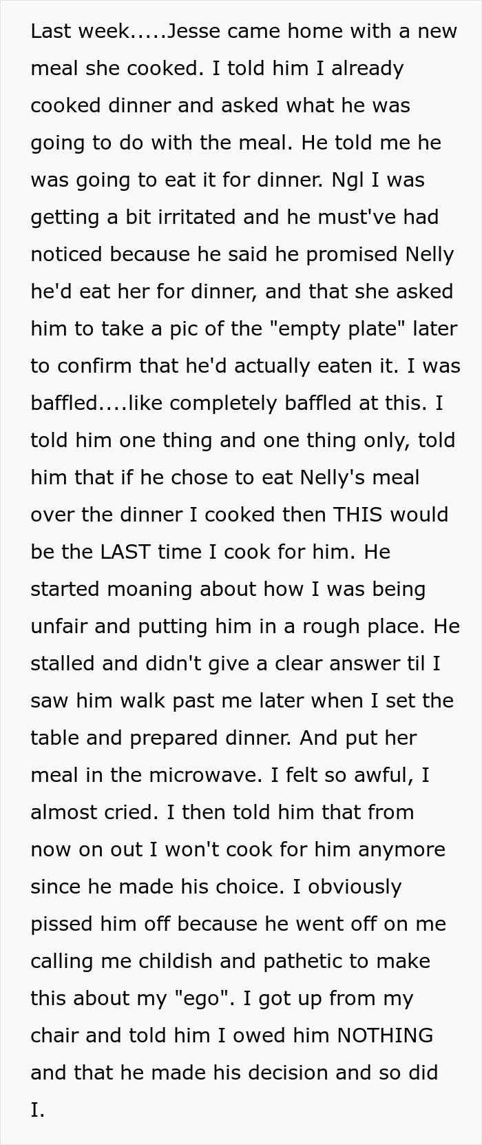 Wife Is Baffled When Husband Chooses To Eat Female Coworker's Food Instead Of The Dinner She's Made Wife Is Baffled When Husband Chooses To Eat Female Coworker's Food Instead Of The Dinner She's Made