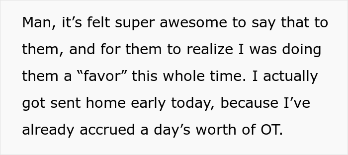 Boss Doesn’t Know This Guy Takes Longer Lunches Just To Cut Overtime, Tells Him To Work According To Schedule, Regrets It After The Next Paycheck Boss Doesn’t Know This Guy Takes Longer Lunches Just To Cut Overtime, Tells Him To Work According To Schedule, Regrets It After The Next Paycheck