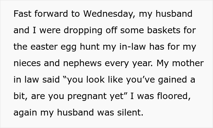 Woman Causes A Scene After Telling Intrusive MIL To Hit The Road For Nasty Comments About Trying For A Baby, Wonders If She Overreacted