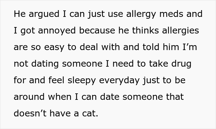 Person That Suffers From Allergy Went On A Date With A Cat Owner, Guy Caused A Scene When Told The Relationship Wasn&rsquo;t Going To Work