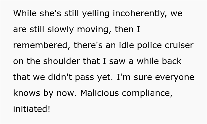 Truck Driver Maliciously Complies To Letting A Karen Illegally Pass Him In Traffic, She Immediately Crashes Into A Cop Car