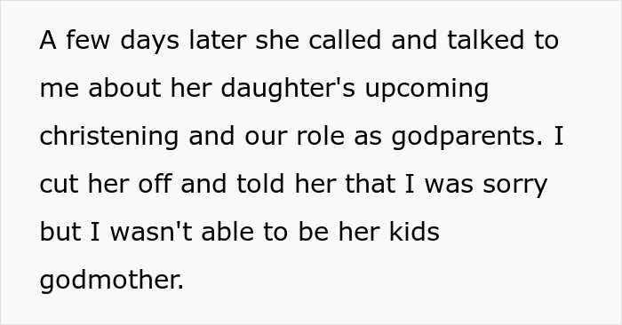 "Am I A Jerk For 'Belittling' My Friend's Grief After She Named Her Daughter After My Deceased One And Refusing To Be Her Daughter's Godmother?" "Am I A Jerk For 'Belittling' My Friend's Grief After She Named Her Daughter After My Deceased One And Refusing To Be Her Daughter's Godmother?"