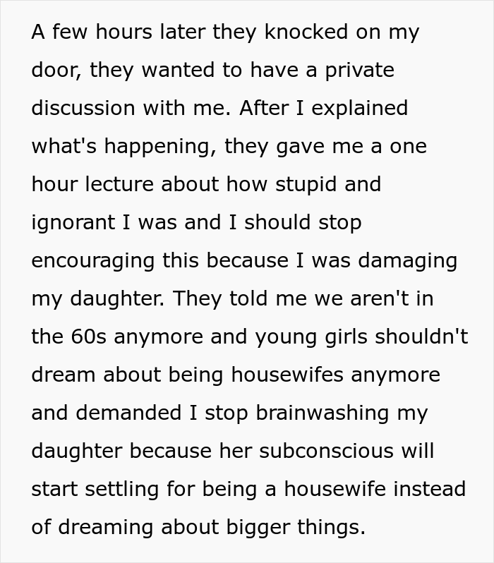 "I Haven't Been Able To Sleep Since Then": Neighbors Claim Dad&rsquo;s Brainwashing His 5 Y.O. Daughter By Encouraging Her Wish To Be A Housewife