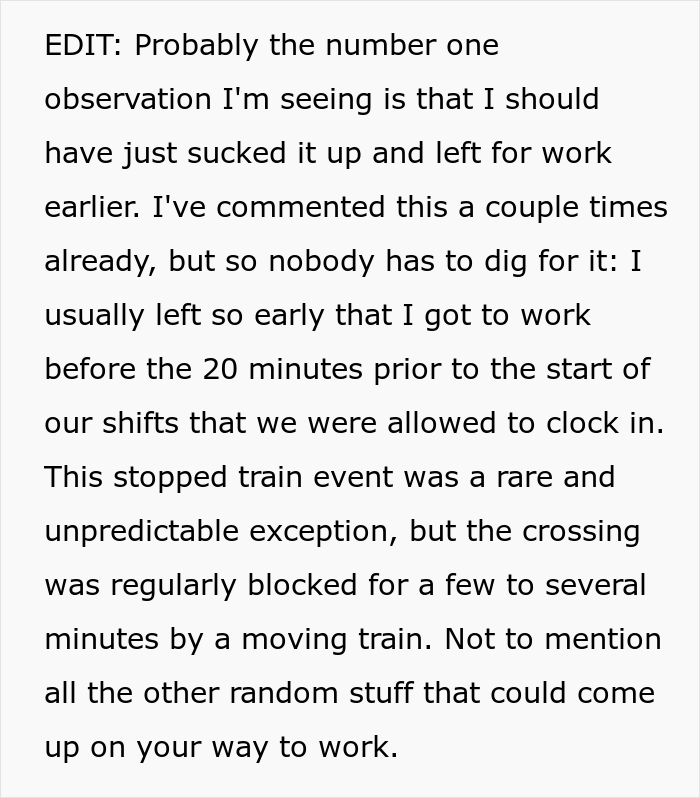 Employee Drives Management Nuts With His Malicious Compliance For 11 Years After He Got Disciplined For Being 22 Seconds Late Once Employee Drives Management Nuts With His Malicious Compliance For 11 Years After He Got Disciplined For Being 22 Seconds Late Once
