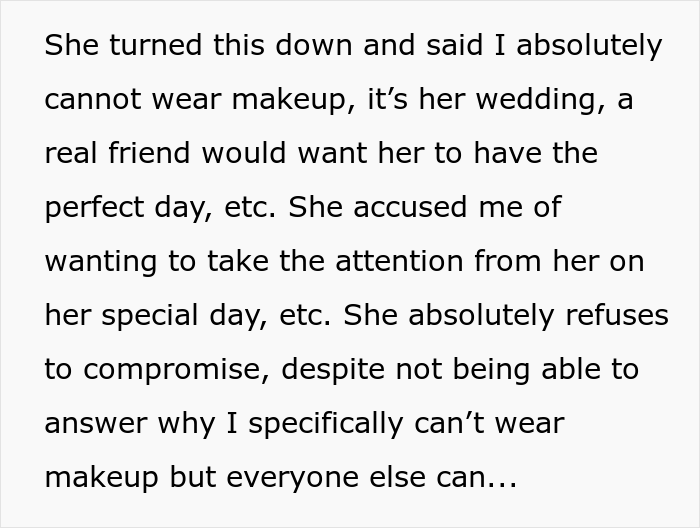 Maid Of Honor With A Scar On Her Face Asks If She's Right To Skip The Wedding After Bride Bans Makeup Just For Her