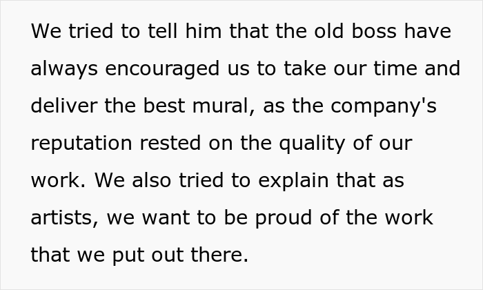 Boss Demands Muralists Paint During Rainfall, Which Inevitably Destroys It Because Of Malicious Compliance Boss Demands Muralists Paint During Rainfall, Which Inevitably Destroys It Because Of Malicious Compliance