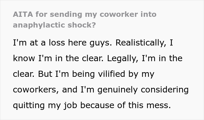 Person's Lunch Keeps Getting Stolen At Work Until Boss' Daughter Goes Into Anaphylactic Shock, They Are Then Accused Of 'Poisoning' Their Own Food