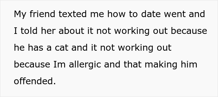 Person That Suffers From Allergy Went On A Date With A Cat Owner, Guy Caused A Scene When Told The Relationship Wasn&rsquo;t Going To Work