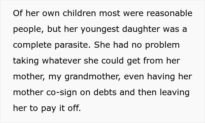 Woman Honors Her Mother&rsquo;s Wish To Pass On Her Last $700 To The Youngest, &ldquo;Parasite&rdquo; Sister, Maliciously Complies