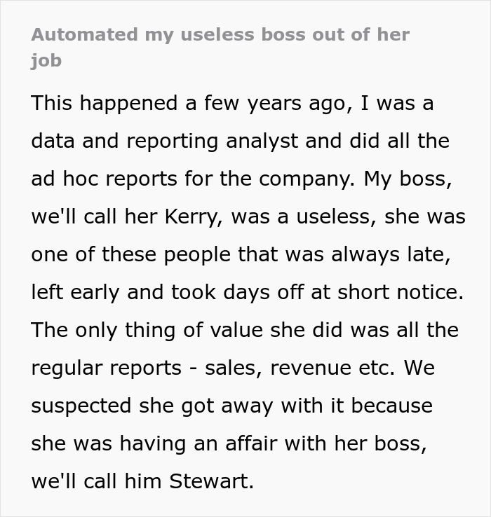 Employee Makes Boss' Position Useless By Maliciously Complying To Her Automation Request