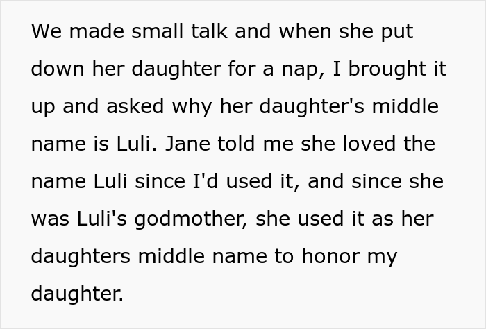"Am I A Jerk For 'Belittling' My Friend's Grief After She Named Her Daughter After My Deceased One And Refusing To Be Her Daughter's Godmother?" "Am I A Jerk For 'Belittling' My Friend's Grief After She Named Her Daughter After My Deceased One And Refusing To Be Her Daughter's Godmother?"