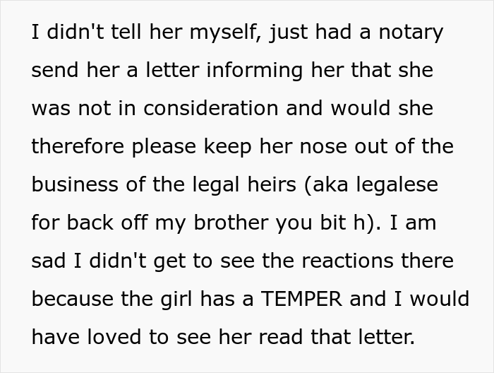 Millionaire Dad Appoints Younger Daughter As His Will Executor Before Passing Away, She Decides To Have Fun With The Relatives She Dislikes