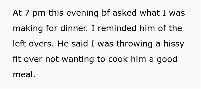 Boyfriend Flips Out After Girlfriend Makes Him Dinner From "Scraps", She Asks If She's The Jerk Here