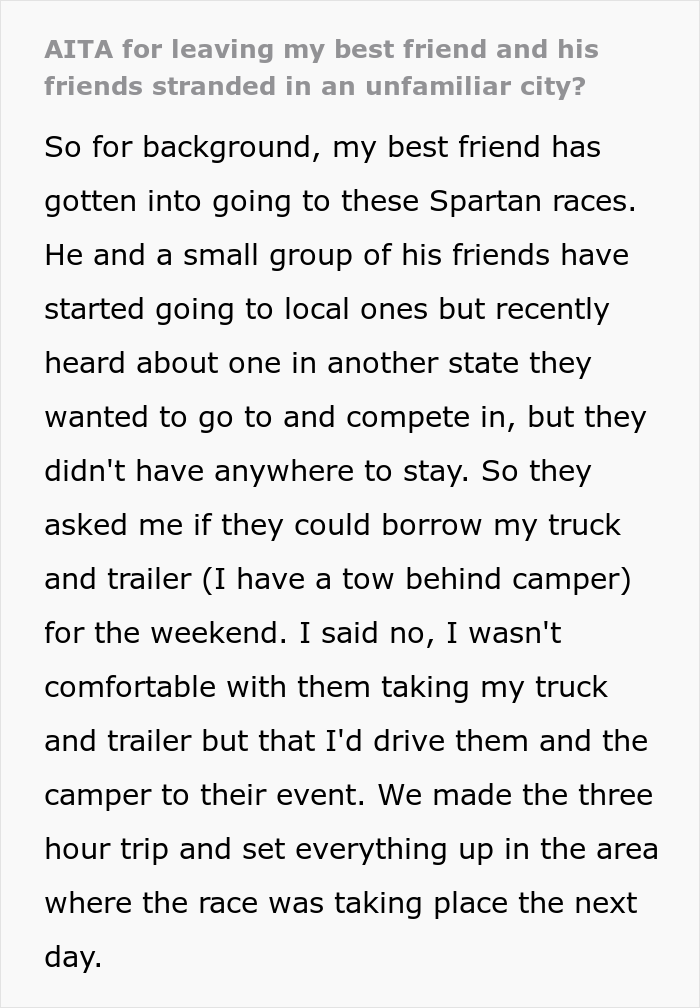 Friends Locked This Guy Out Of His Own Camper Because &ldquo;There Wasn&rsquo;t Enough Room&rdquo;, He Packed And Drove Away The Next Day