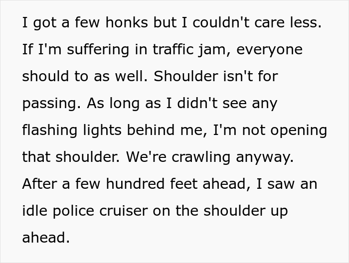 Truck Driver Maliciously Complies To Letting A Karen Illegally Pass Him In Traffic, She Immediately Crashes Into A Cop Car