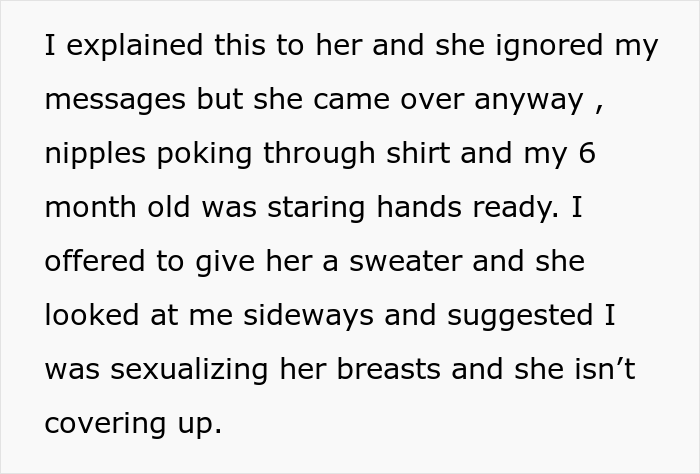 New Mom Warns Her Friend To Wear A Bra Before Meeting Baby, She Doesn't Listen And Calls Her Misogynistic