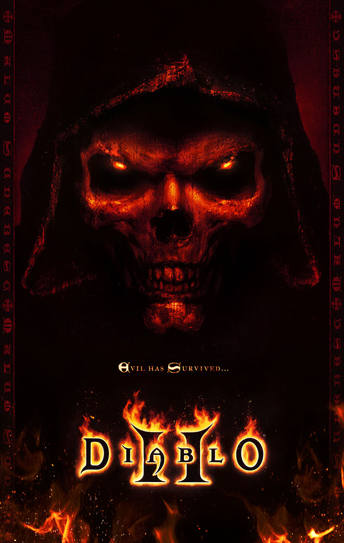 Poster of Diablo II video game 