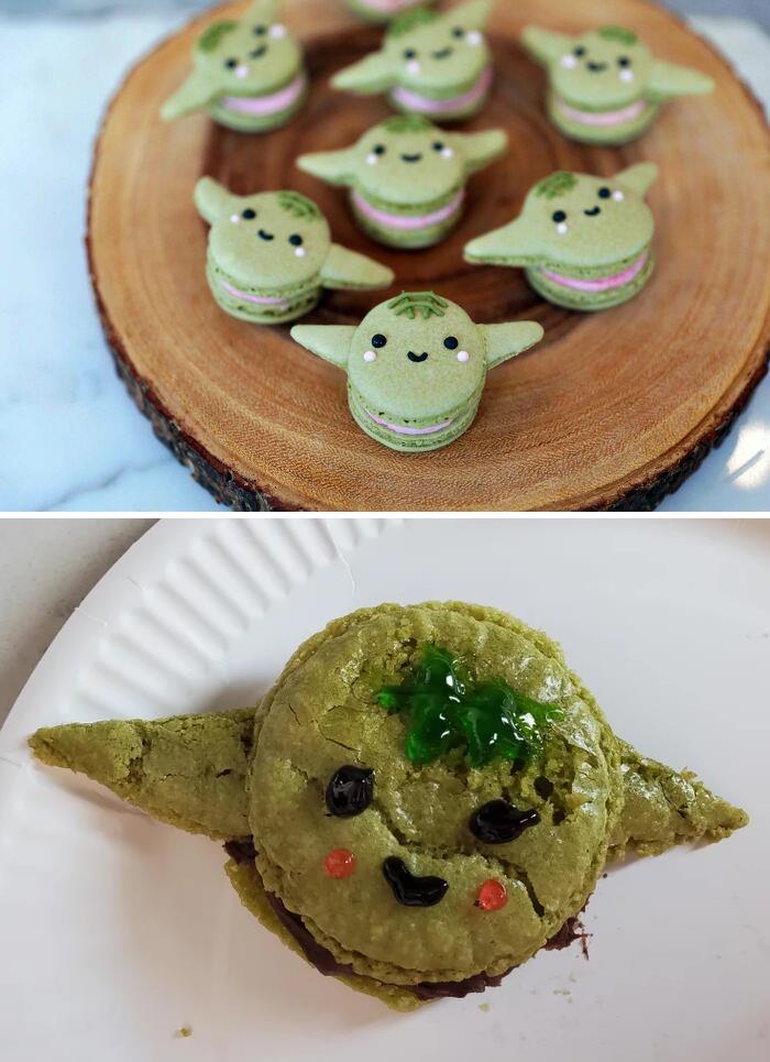 My Daughter And I Made Baby Yoda Macarons