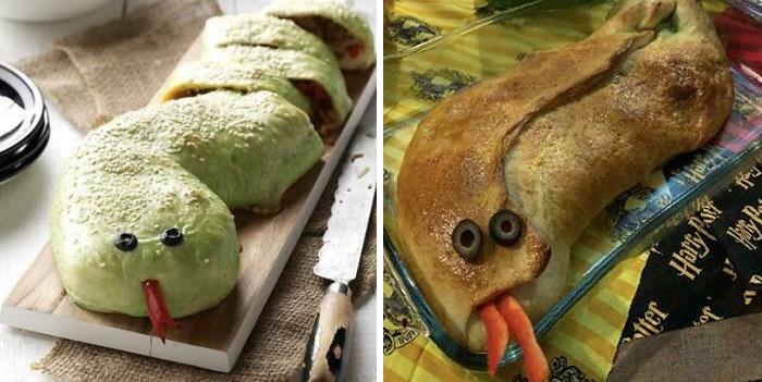 Stuffed Snake Pizza. Nailed It!