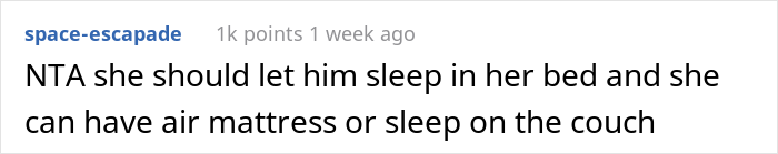 21 Y.O. Woman Gets Called Out For Refusing To Give Up Her Room Because Her Roommate&rsquo;s Dad Needed A Place To Sleep