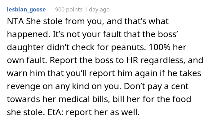 Person's Lunch Keeps Getting Stolen At Work Until Boss' Daughter Goes Into Anaphylactic Shock, They Are Then Accused Of 'Poisoning' Their Own Food