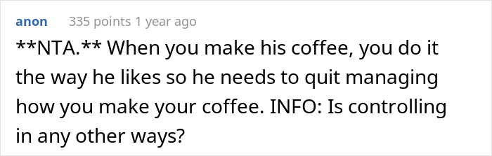 Woman Snaps At Fianc&eacute; Who Relentlessly Criticized Her Way Of Making Coffee, And Somehow She&rsquo;s The &ldquo;Bad Guy&rdquo;