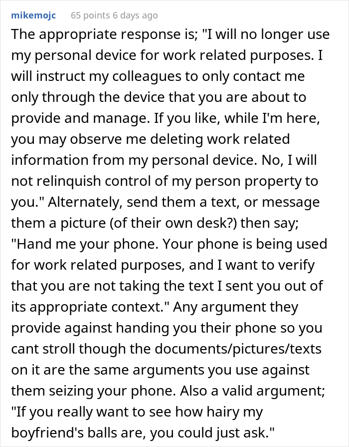 HR Wants To Check Employees&rsquo; Personal Phones Anytime They Want, People Are Not Having It