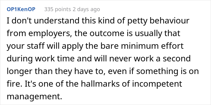 Employee Drives Management Nuts With His Malicious Compliance For 11 Years After He Got Disciplined For Being 22 Seconds Late Once Employee Drives Management Nuts With His Malicious Compliance For 11 Years After He Got Disciplined For Being 22 Seconds Late Once