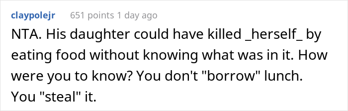 Person's Lunch Keeps Getting Stolen At Work Until Boss' Daughter Goes Into Anaphylactic Shock, They Are Then Accused Of 'Poisoning' Their Own Food