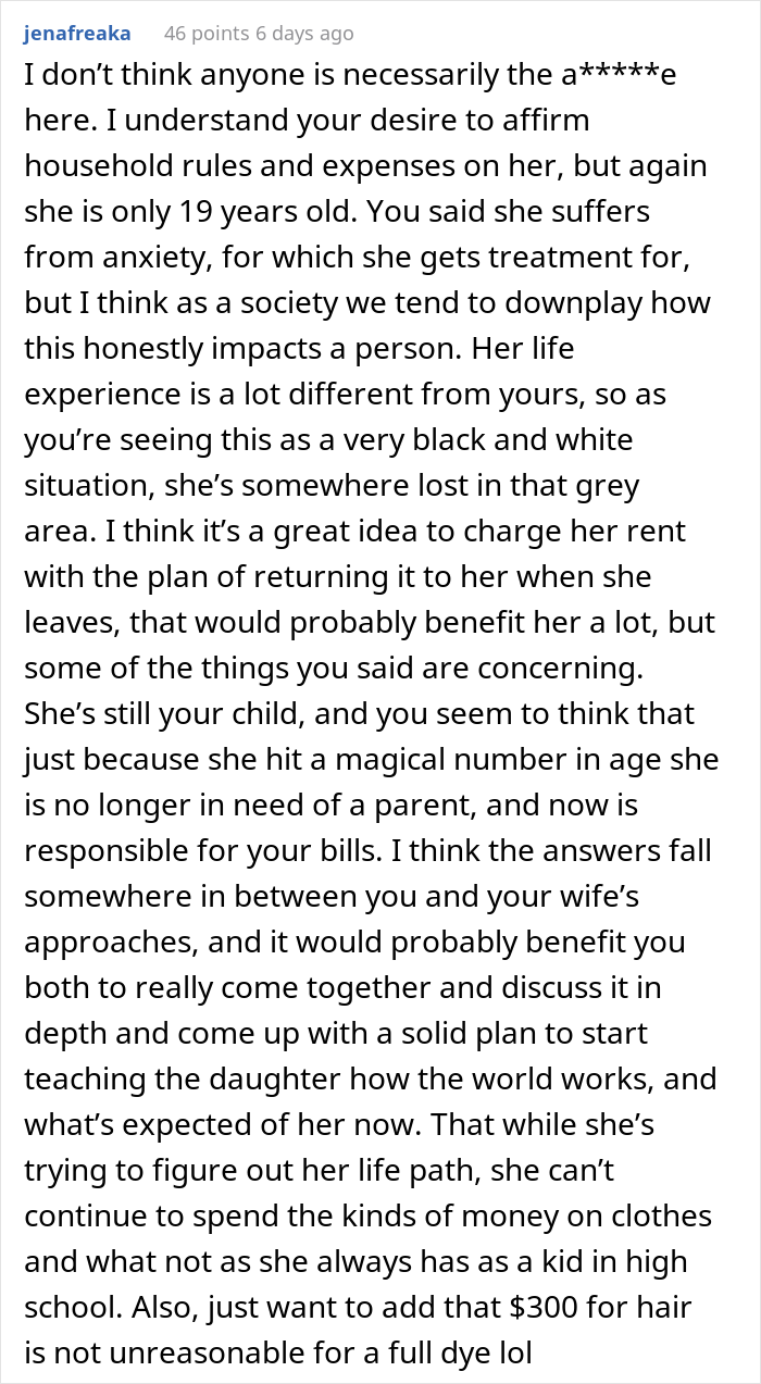 19-Year-Old Spends $300 On Rainbow Hair Because 'It's Important For Her Mental Health', Parent Demands She Pay Rent From Now On