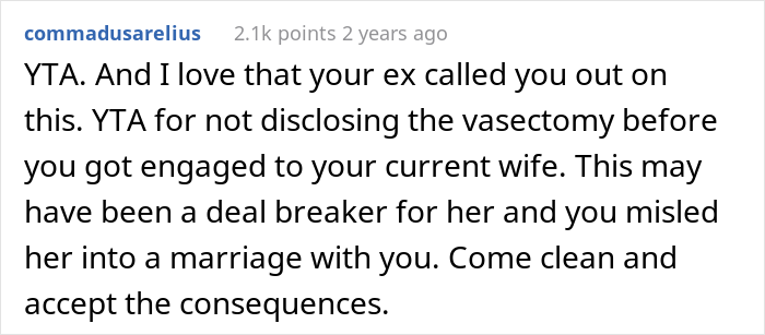 Husband Of 2 Years Asks If He’s A Jerk For Not Telling His Wife He’s “Fixed” While She Has Baby Fever Husband Of 2 Years Asks If He’s A Jerk For Not Telling His Wife He’s “Fixed” While She Has Baby Fever