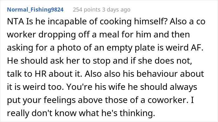 Wife Is Baffled When Husband Chooses To Eat Female Coworker's Food Instead Of The Dinner She's Made Wife Is Baffled When Husband Chooses To Eat Female Coworker's Food Instead Of The Dinner She's Made