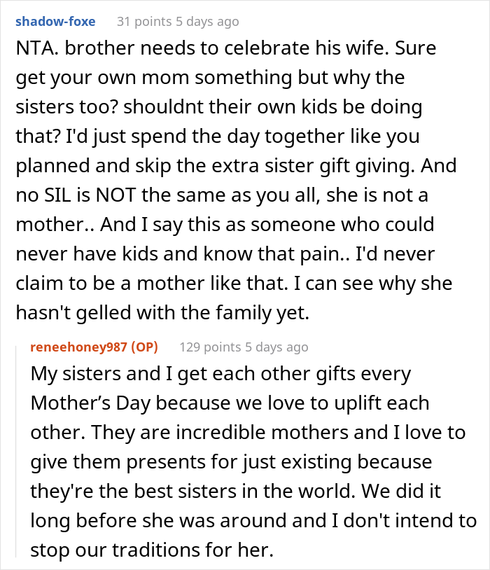 &ldquo;This Kind Of Rhetoric Is Really Disturbing, Offensive, And Disrespectful&rdquo;: Childless Sister-In-Law Requests To Be &ldquo;Equally Celebrated&rdquo; On Mother&rsquo;s Day