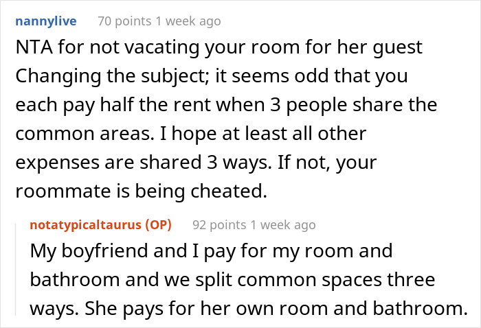 21 Y.O. Woman Gets Called Out For Refusing To Give Up Her Room Because Her Roommate&rsquo;s Dad Needed A Place To Sleep