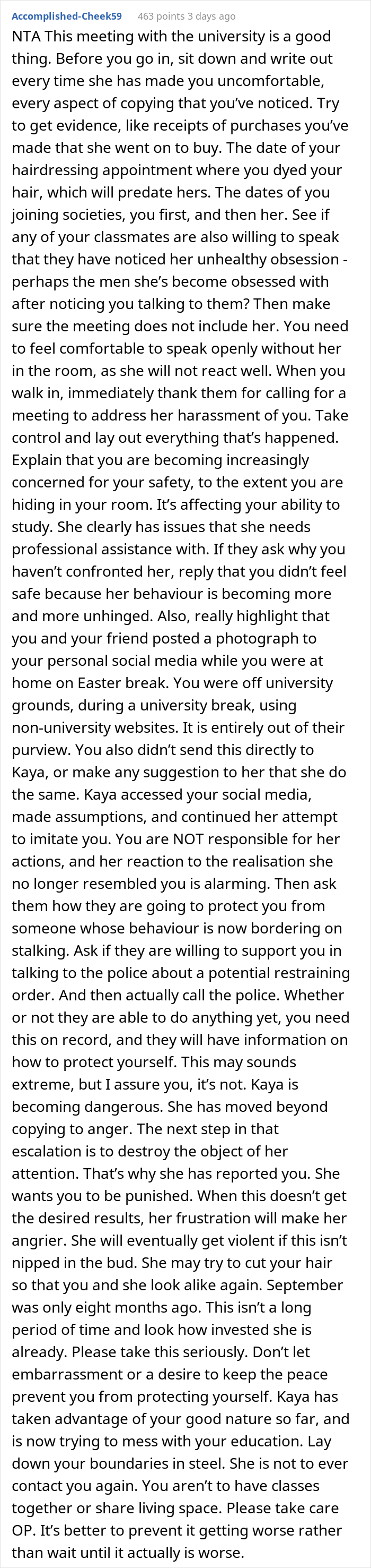 Student Decides To Test If This Flatmate Is Really Copying All Her Looks, Fakes Shaving Her Head As A Trap, Drama Ensues