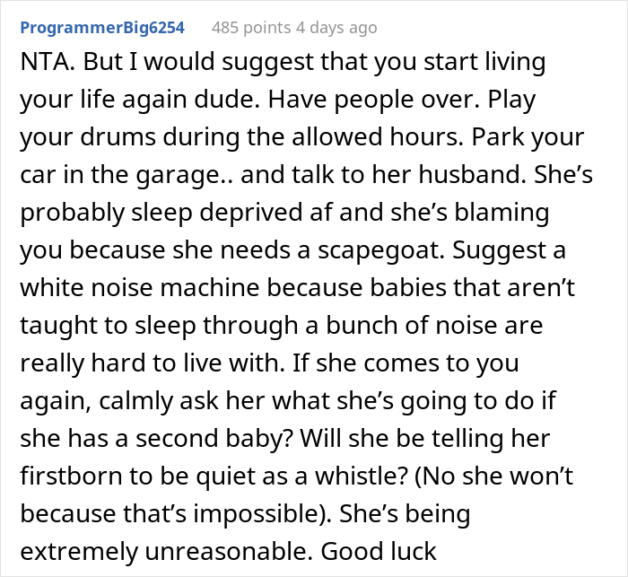 “AITA For Telling My Neighbor To Get Over It When I Wake Her Baby Up?” “AITA For Telling My Neighbor To Get Over It When I Wake Her Baby Up?”