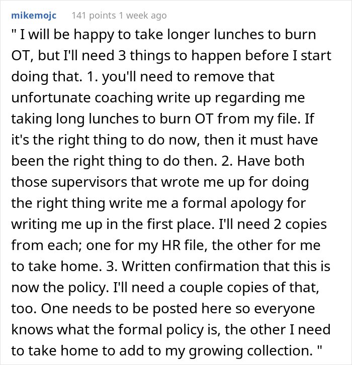 Boss Doesn’t Know This Guy Takes Longer Lunches Just To Cut Overtime, Tells Him To Work According To Schedule, Regrets It After The Next Paycheck Boss Doesn’t Know This Guy Takes Longer Lunches Just To Cut Overtime, Tells Him To Work According To Schedule, Regrets It After The Next Paycheck