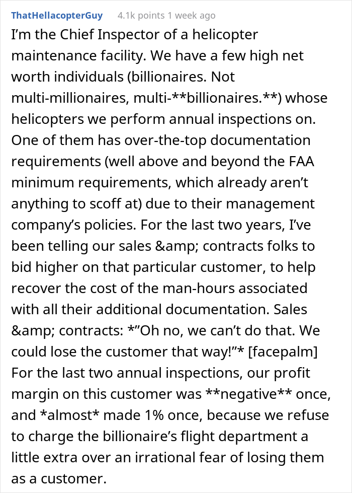 Boss Ignores Employee&rsquo;s Warning To Not Bring Down Prices For Wealthy Client, Realizes He Made A Mistake When It&rsquo;s Too Late