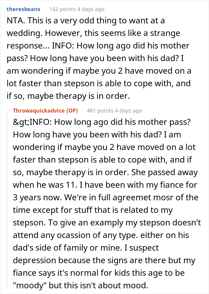 "This Was An Instant No From Me": Bride Denies Stepson&rsquo;s Request To Do Powerpoint Display Honoring His Late Mom At Wedding, Family Drama Ensues