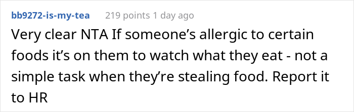 Person's Lunch Keeps Getting Stolen At Work Until Boss' Daughter Goes Into Anaphylactic Shock, They Are Then Accused Of 'Poisoning' Their Own Food