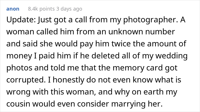 Relative’s Fiancée Steals A Precious Wedding Ceremony Moment From The Bride And Her Younger Cousin, Woman Calls Her Out And Gets Judged Relative’s Fiancée Steals A Precious Wedding Ceremony Moment From The Bride And Her Younger Cousin, Woman Calls Her Out And Gets Judged