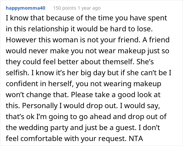 Maid Of Honor With A Scar On Her Face Asks If She's Right To Skip The Wedding After Bride Bans Makeup Just For Her